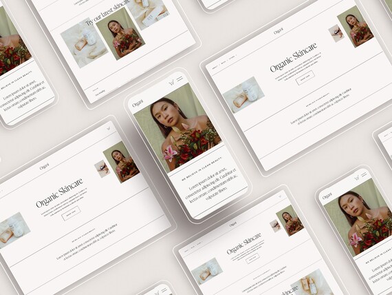 Organi Stylish Squarespace 7.1 Website Design Template for | Etsy