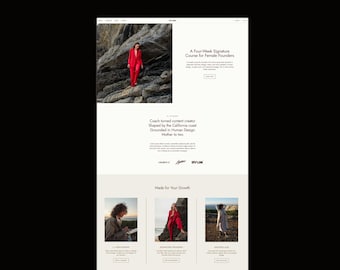 Squarespace Coaching Template for Coaches and Courses | 12+ Page Modern Website Design