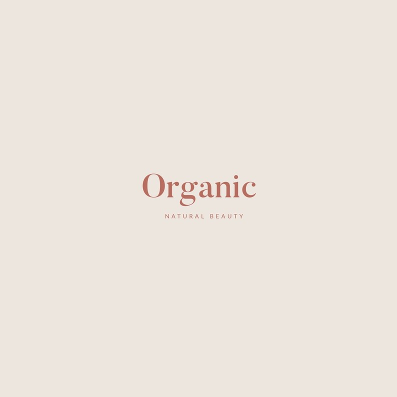 Logo Template Logo Design Organic Logo Natural Beauty Logo Etsy