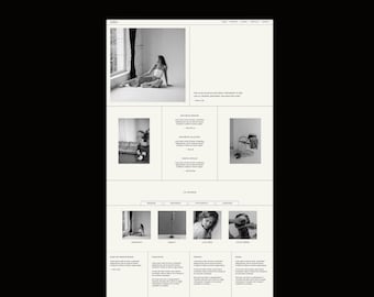 Squarespace Portfolio Template for Creatives | Minimalist 12+ Page Website Design