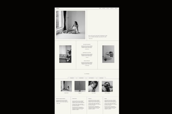 Squarespace Portfolio Template for Creatives | Minimalist 12+ Page Website Design