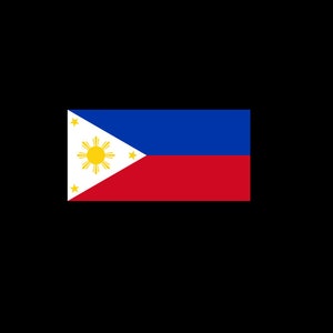 Decalque da bandeira filipina de 3-5 polegadas de vinil interno/externo à prova de intempéries
