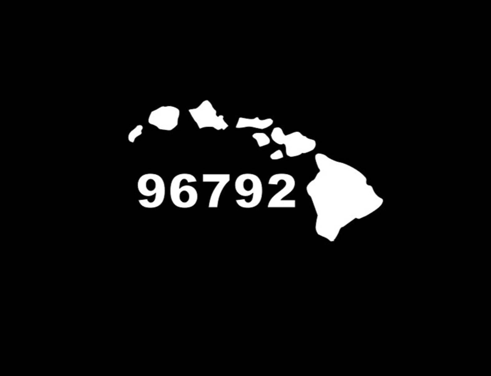 Hawaii Zip Code With Island Chain. Specify Your Zipcode or Area Code - Etsy