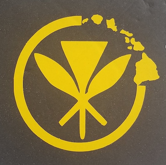 Kanaka Maoli W/ Hawaiianislands 3 1/2 in Vinyl Decal for - Etsy