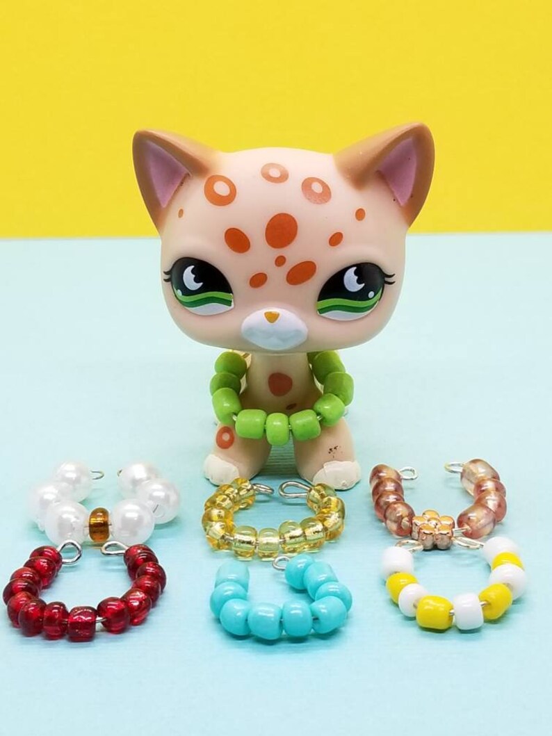 Littlest Pet Shop Accessories 6 Pcs Lot Custom Collars Etsy