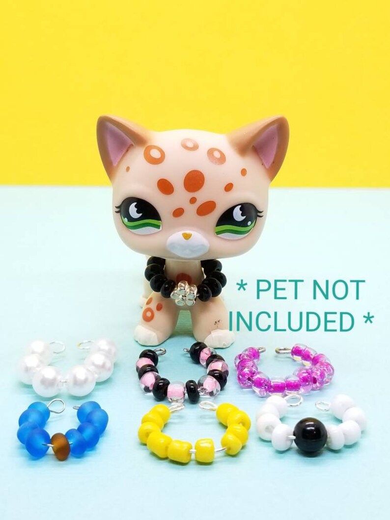 Littlest Pet Shop Accessories 6 Pcs Lot Custom Collars Etsy