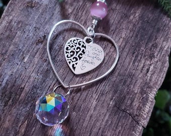 Mother Daughter Forever, Heart Suncatcher, Asfour Suncatcher, Memorial Gift, Meaningful Gift, Remembrance Gift