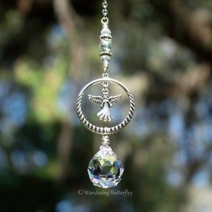 Angel Sun Catcher, Angel Car Ornament, Memorial Suncatcher, Protection Car Charm, Remembrance Gift, Sympathy Gift, Keepsake Gift image 2