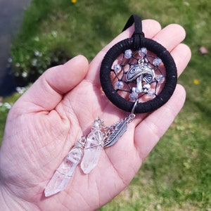 Boho Car Charm, Mushroom Car Charm, Mushroom Gift, Nature Car Charm, Nature Dreamcatcher, Mushroom Decor, Nature Lover Gift, Gift for Mom