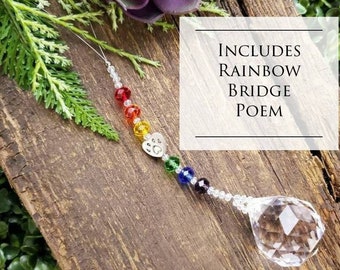 Dog Car Charm, Rainbow Bridge Gift, Gift for Pet Loss, Animal Lover Gift, Pet Loss Gift, Paw Car Charm, Memorial Pet Gift, Grievance Gift