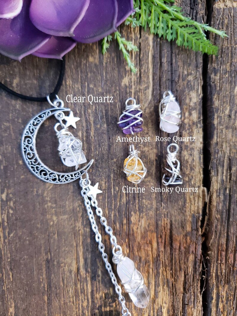 Witchy Car Charm Crystal Car Decor Moon Car Charm Boho Car Etsy