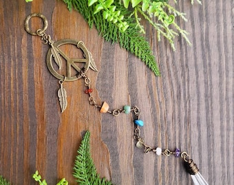 Hippie Suncatcher, Rainbow Suncatcher, Hippie Window Decor, Hippie Sunroom Decor, Hippie Gift Idea, Boho Suncatcher, Rainbow Window Decor