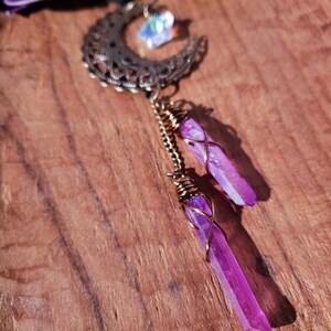 Crystal Car Charm, Witchy Car Charm, Boho Car Charm, Quartz Car Decor, Celestial Decor, Suncatcher Charm, Hippie Suncatcher, Gift for Her image 4