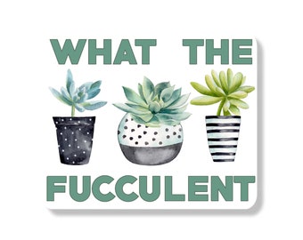 Funny Succulent Vinyl Decal  | Die Cut Sticker | Plant Sticker