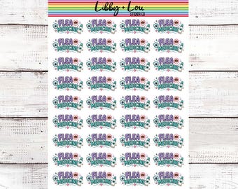 Flea Medicine Planner Stickers | Pet Care Reminder Stickers | Dog & Cat Medication Planner Stickers | Functional Pet Planner Stickers
