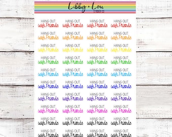 Pegatinas para planificador "Salir con amigos" / Cita para almorzar / Cita para tomar un café / Pegatinas para planificador A5 / Planificador vertical / Planificador horizontal
