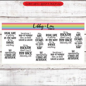 Sassy Planner Sticker | Funny Quotes Sicker | Neutral Stickers  | Vertical Sticker | a5 Planner | Horizontal Planner