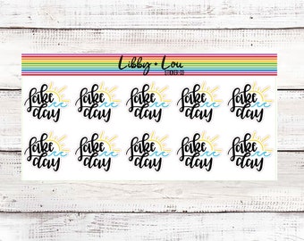 Pegatina para planificador de día en el lago / Erin Condren / Navegación / Verano