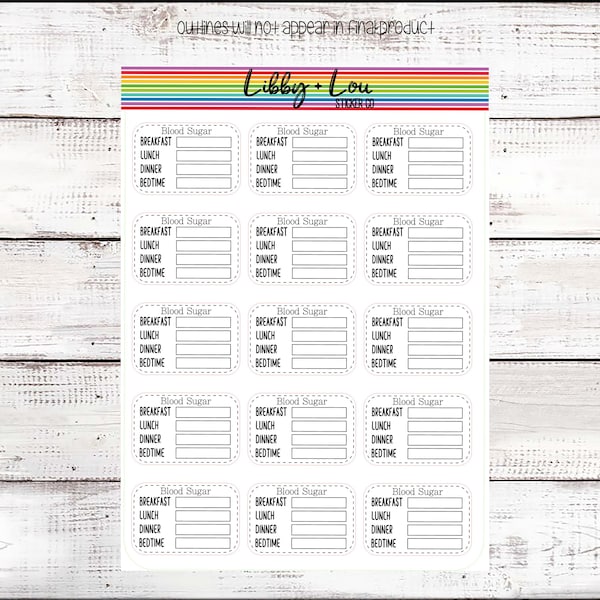 Blood Glucose Monitor Stickers Etsy