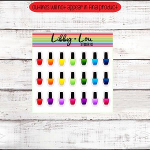 Pedicure Planner Sticker | Nail Polish Sticker | Salon Appointment image 3