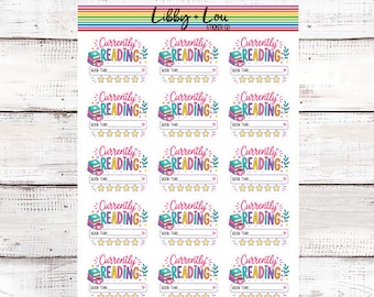 Currently Reading Planner Stickers | Book Tracker Reading Stickers