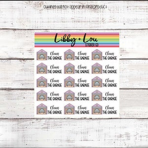 Clean the Garage Planner Sticker | Mini Stickers | Doodle Sticker | Icon Stickers | Libby and Lou Sticker Co
