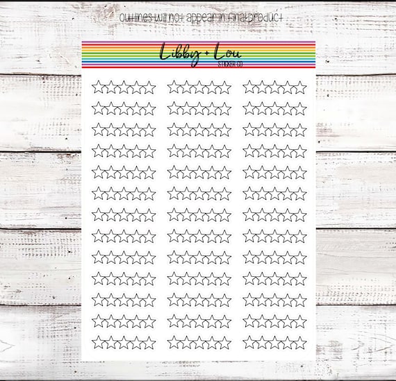 5-Star Rating Planner Sticker | Libby and Lou Sticker Co