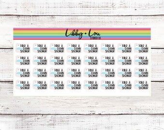 Shower Planner Sticker | Funny Sticker | Habit Tracker | a5 Planner | Vertical Planner | Horizontal Planner