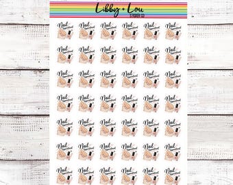 Nail Appointment Planner Stickers | Manicure Reminder Stickers