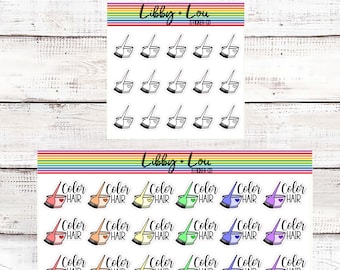 Color Hair Planner Sticker | Hair Appointment | Neutral Sticker | Hair Dye | Libby and Lou