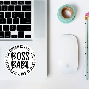 Boss Babe Vinyl Decal  | Die Cut Sticker | Small Business Owner | Etsy Shop Owner | Entrepreneur