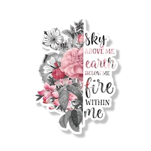 Fire Within Me Motivational Quote Vinyl Decal | Inspirational Saying Die Cut Sticker | Laptop Sticker
