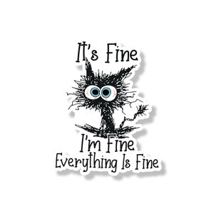 Cat Magnet | Quote Magnet | Funny Fridge Magnet | Refrigerator Magnet | Kitchen Decor | Mental Health Awareness
