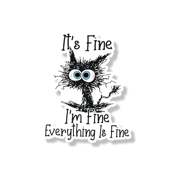 Cat Magnet | Quote Magnet | Funny Fridge Magnet | Refrigerator Magnet | Kitchen Decor | Mental Health Awareness