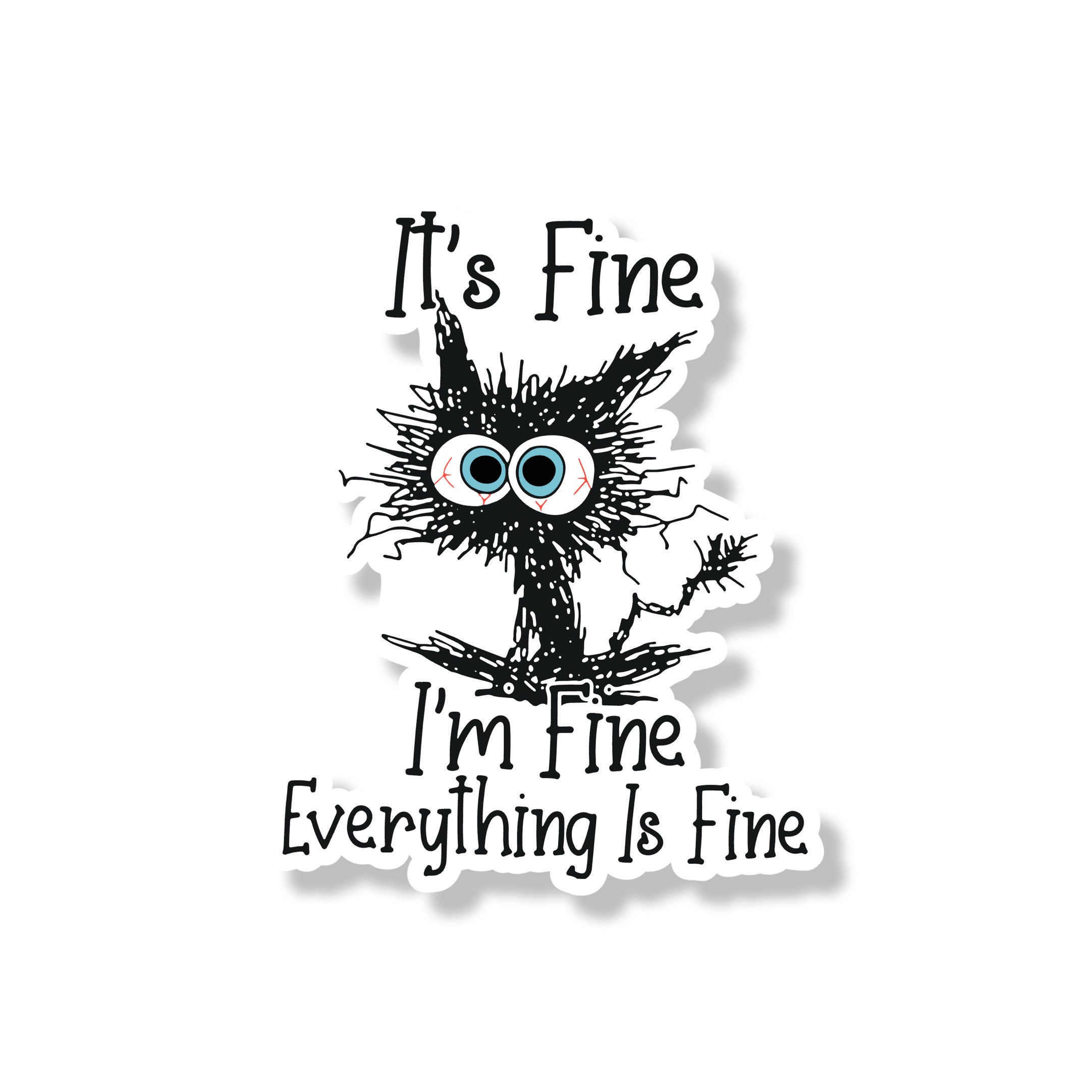Cat Magnet | Quote Magnet | Funny Fridge Magnet | Refrigerator Magnet | Kitchen Decor | Mental Health Awareness