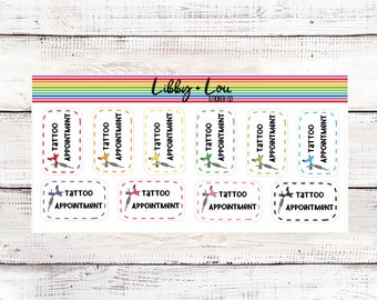 Tattoo Appointment Planner Sticker | Tattoo Machine | Cosmetic Tattoo | Eyebrows | Libby and Lou Sticker Co