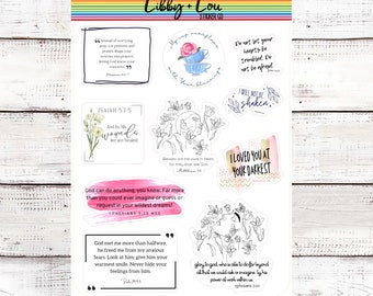 Bible Verse Planner Sticker | Motivational | Inspirational | Christian | Script Stickers | Quote Stickers