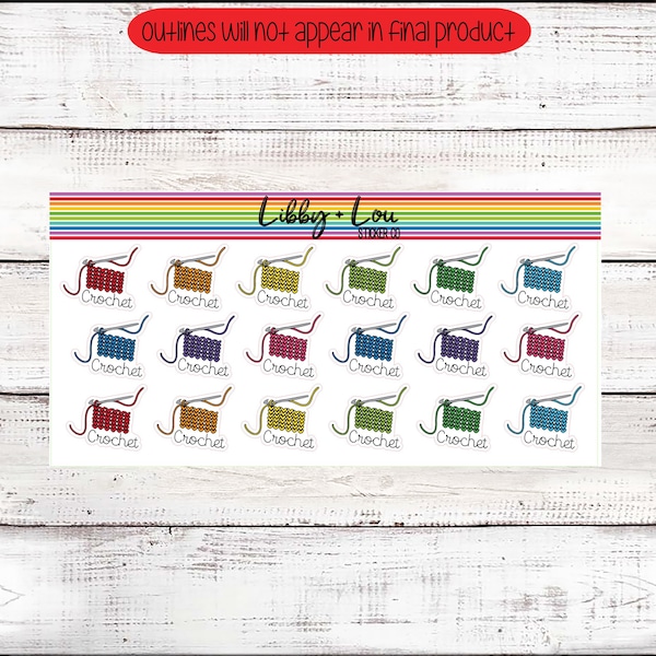 Crochet Planner Sticker | Hobby Sticker | Buy Yarn Sticker | Craft Store