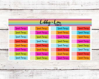 Speech Therapy Planner Sticker  | Appointment | Kids Sticker | Doctors Appointment | Vertical Planner | Hourly Planner