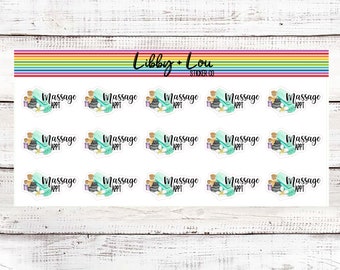 Massage Appointment Planner Sticker | Physical Therapy | Massage Therapist | Libby and Lou Sticker Co