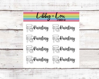 Painting Planner Sticker | House Project | Renovation | Paint Roller | Neutral Sticker | Libby and Lou Sticker Co