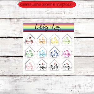 Home Planner Sticker | House | Rainbow | Libby and Lou Sticker Co