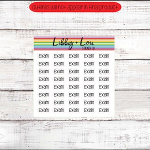 Planner Sticker | Exam or Test | College | Teacher Planner | Academic Planner | Student Stickers | High School | SAT Prep