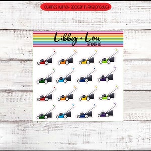Lawn Mower Planner Sticker | Yard Work | Mow the Lawn