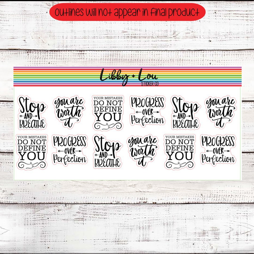 Motivational Planner Stickers | Self Talk | Mental Health | Self Care ...