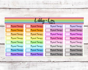 Physical Therapy Planner Sticker | Doctor Appointment Label | Pastel Sticker | Hourly Planner | Vertical Planner | a5 Planner Stickers