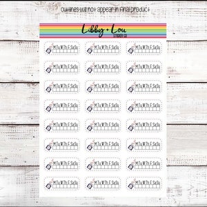 Vitamins Habit Tracker Planner Sticker | Side bar Sticker | Medicine Sticker | Weekly Sticker