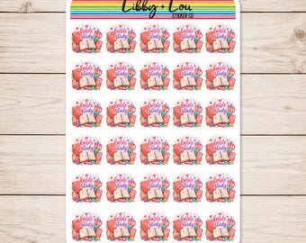 Bible Study Planner Sticker | Church Stickers | Rainbow | Vertical Planner | Hourly Planner | a5 Planner Sticker