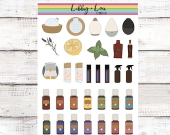 Essential Oils Planner Sticker | Young Living Sticker | Doodle Stickers | Decorative Stickers | Libby and Lou Sticker Co