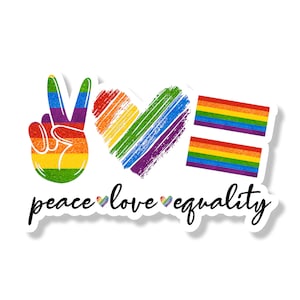 Pride Vinyl Decal  | Die Cut Sticker | Gay | Lesbian | Rainbow | LGBTQ